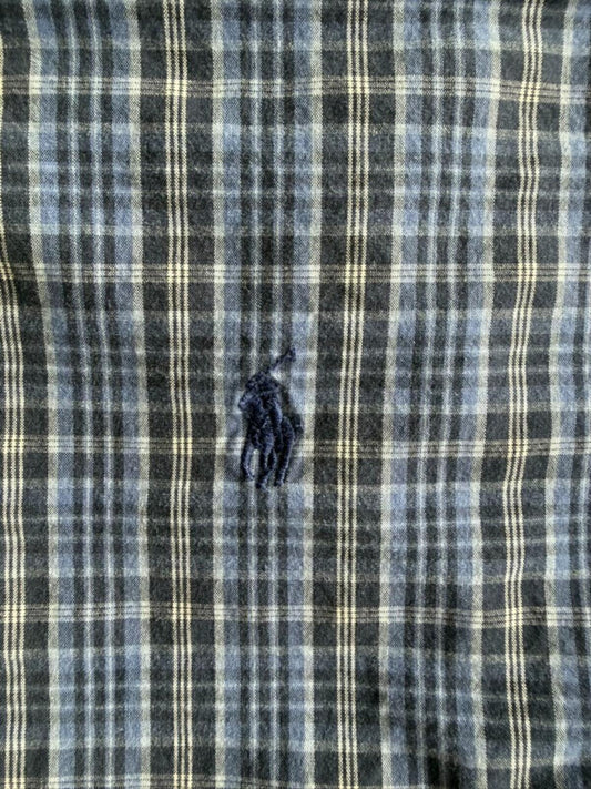 Polo Ralph Lauren Men's Lowell Blue Plaid Long Sleeve Button-Down - Size M