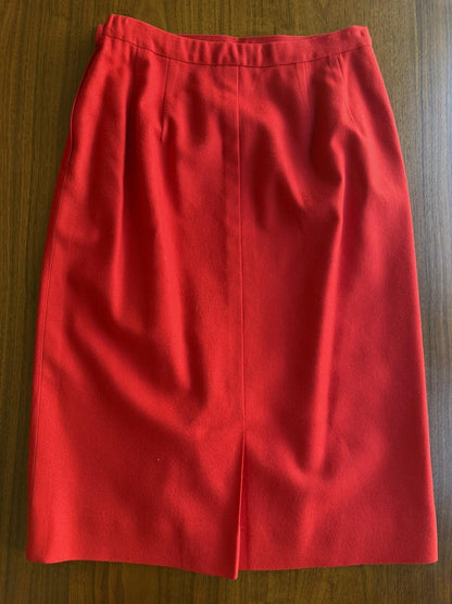 Vintage Pendleton Women's Two-Piece Wool Skirt Suit Red - Size 10