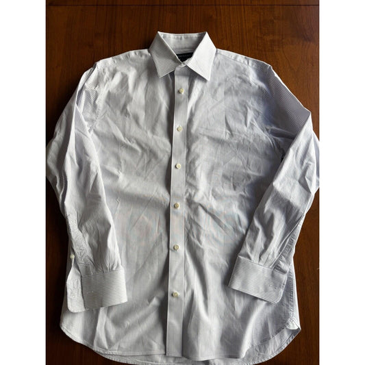 Banana Republic Mens Slim Fit Light Blue Stripe Long Sleeve Shirt - Size M