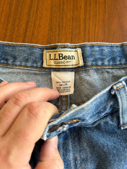L.L. Bean Vintage Men's Classic Fit Straight Leg Denim Jeans - Size 36x32