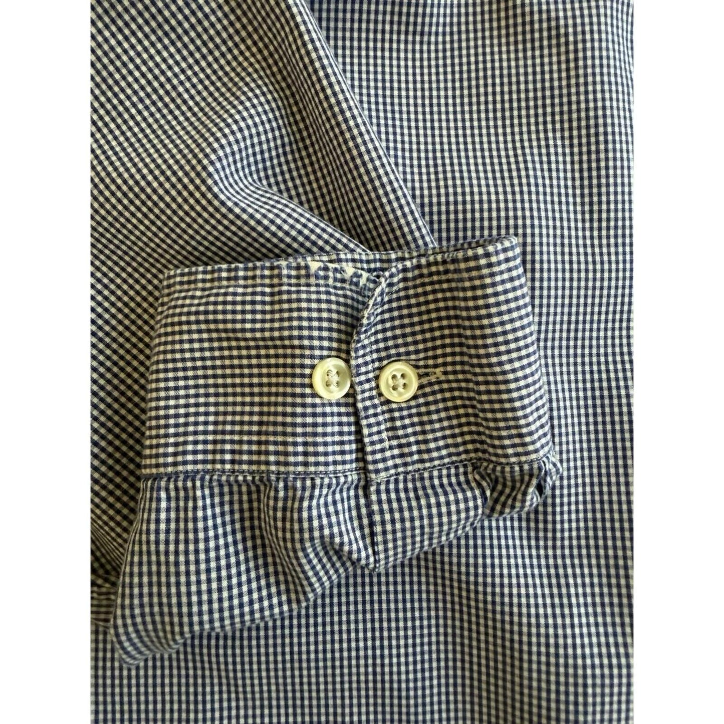 Polo Ralph Lauren Men's Yarmouth Blue Check Button Down Shirt - Size 17-34/35