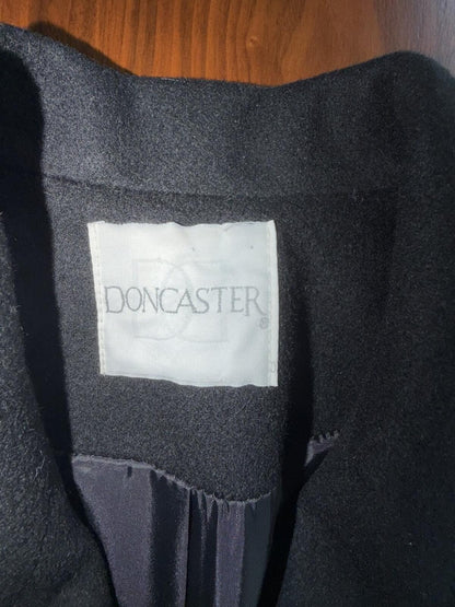 Doncaster Women's Black 100% Cashmere Double-Breasted Blazer Jacket - Size 4