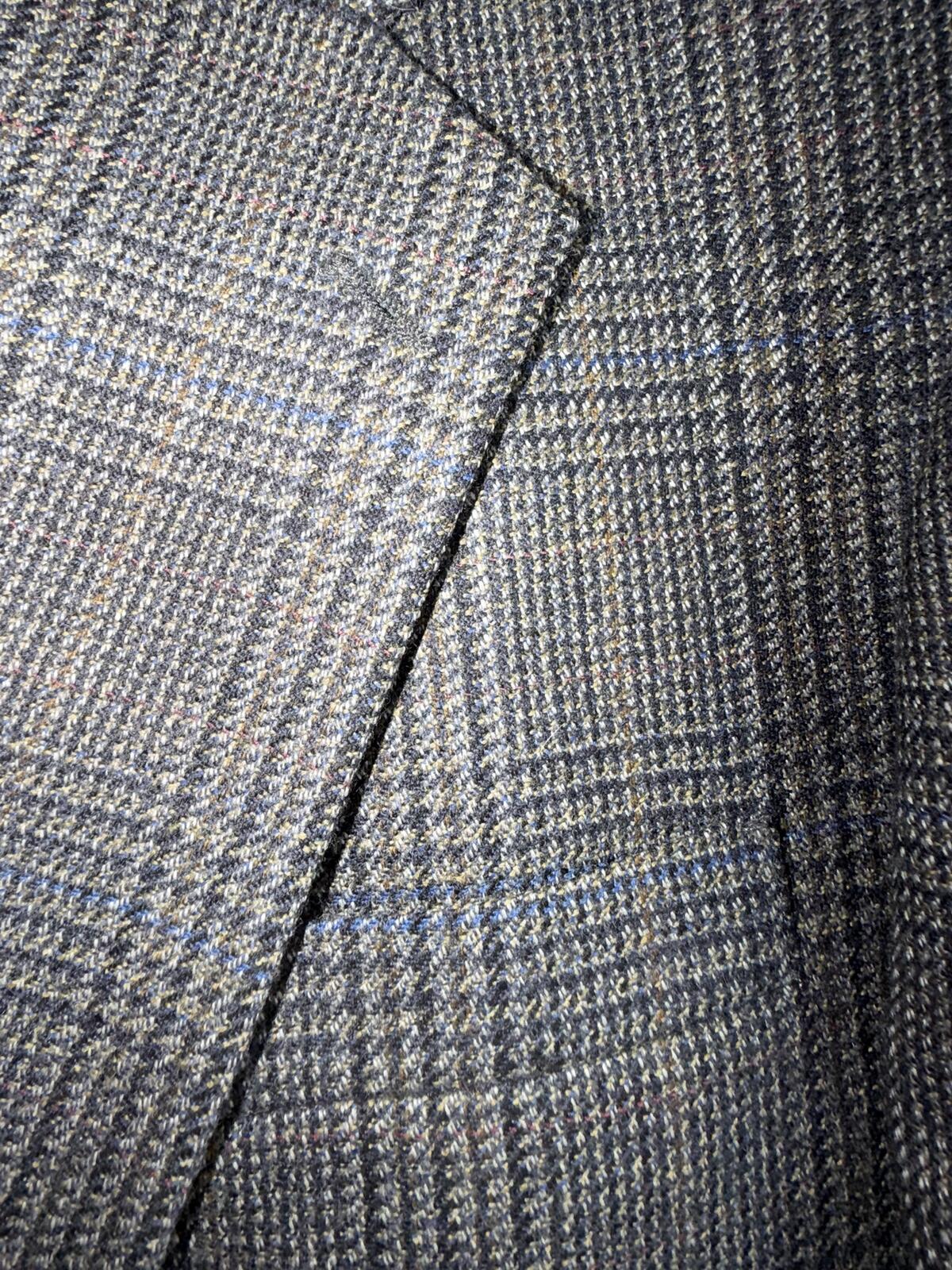 Bill Blass Menswear Gray Plaid Wool Blend Sport Coat - Size 42R