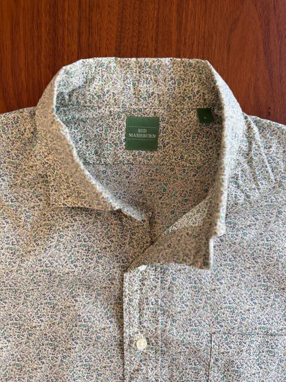 Sid Mashburn Men's Floral Ditsy Print Cotton Button-Down Shirt Size L