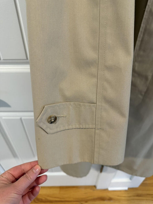 Vintage Newport Harbor Men's Beige Trench Coat - Size 4XL