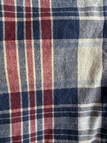 L.L. Bean Men's Blue Plaid Cotton Shorts - Size 32W