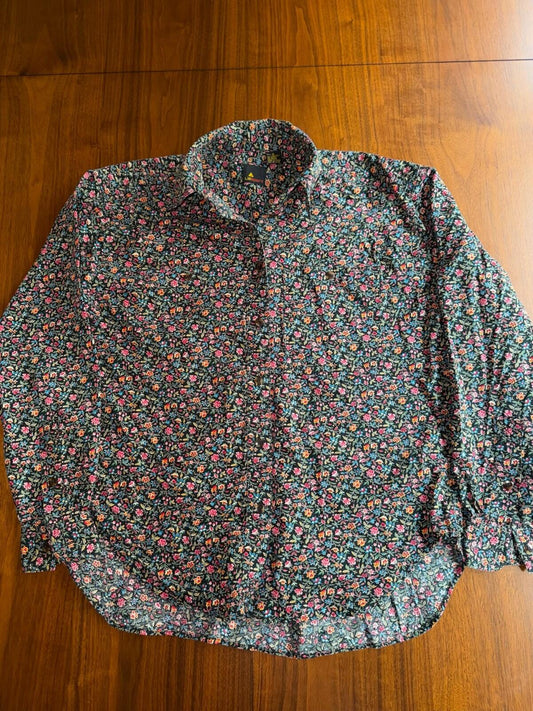 Vintage Lizsport Liz Claiborne Women's Ditsy Floral LS Button-Up - Size S