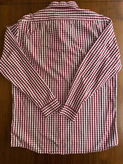 JACHS Men's City Smart Red Gingham Button-Down Shirt - Size XL