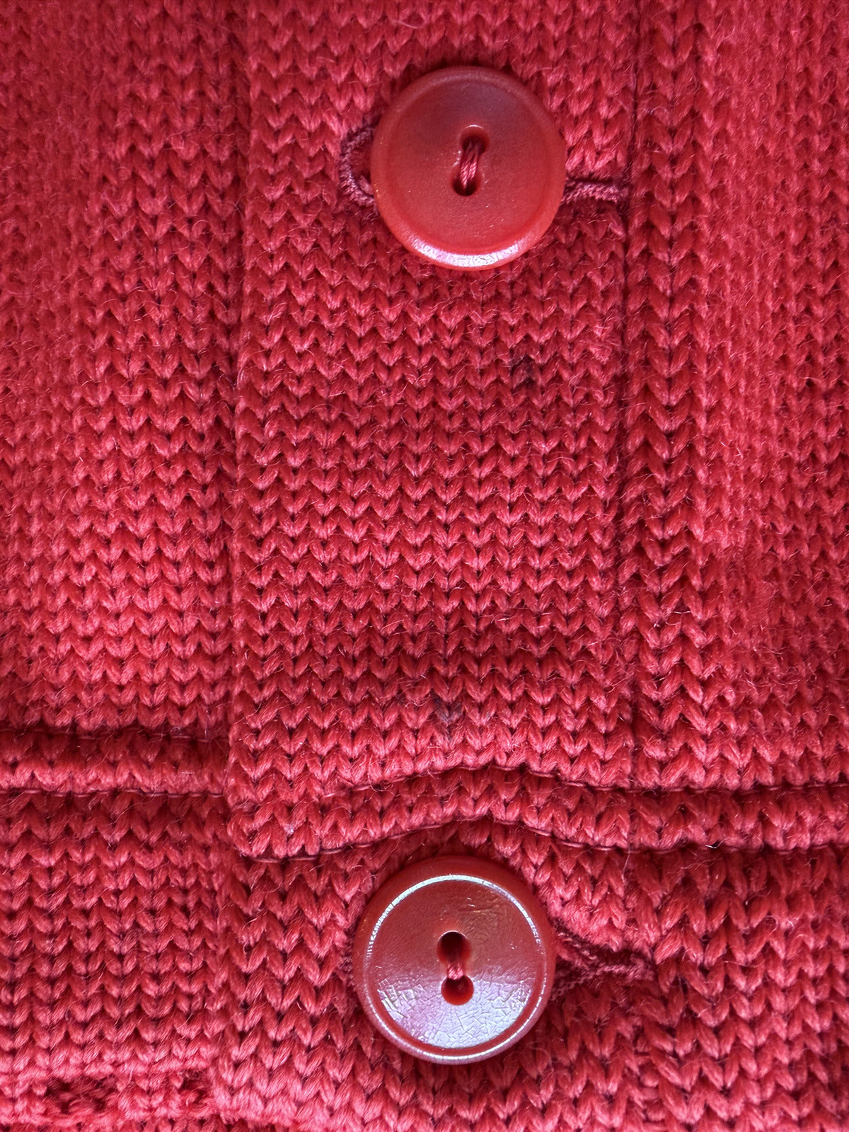 Vintage Red Nelson Knitting Mills Varsity Cardigan Sweater w/Patches - Size M