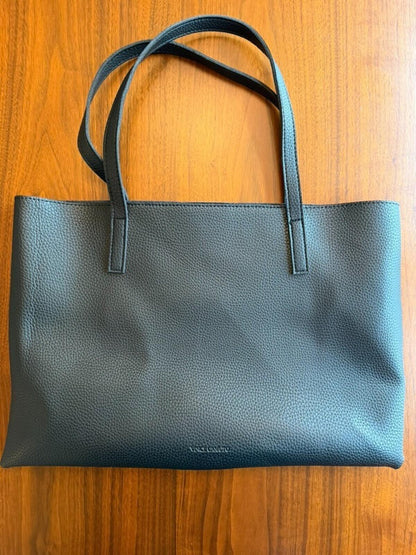 Vince Camuto Black & Grey Faux Leather Tote Bag