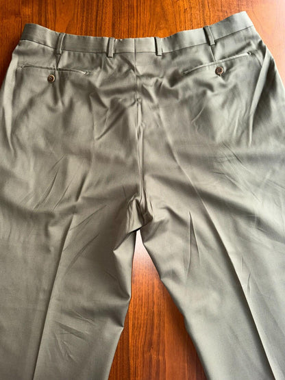 Zanella Bennett Made in Italy Pleated 100% Virgin Wool Dress Pants Size 40