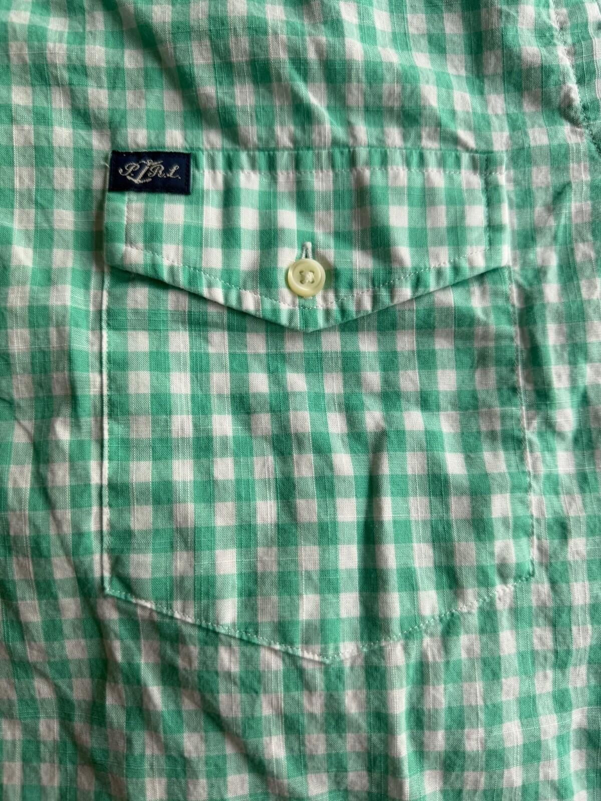Polo Ralph Lauren Men's  Classic Fit Teal Gingham Short Sleeve Shirt - Size XXL