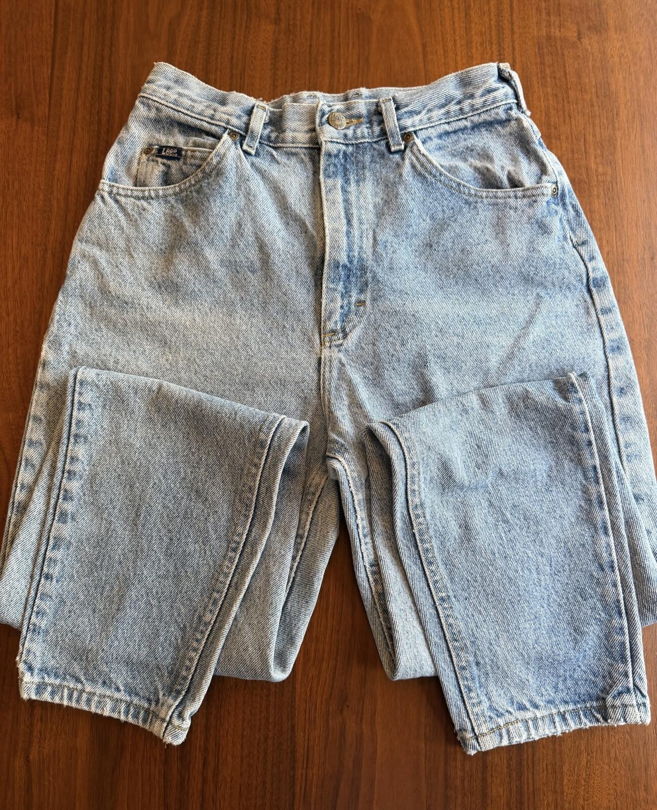 Vintage Lee Light Wash High-Rise Relaxed Fit Denim Jeans - Size 8M