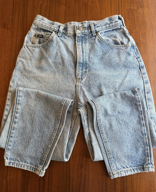 Vintage Lee Light Wash High-Rise Relaxed Fit Denim Jeans - Size 8M