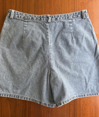 Tapemeasure Women's Light Blue Denim Skort with Hidden Shorts - Size 32