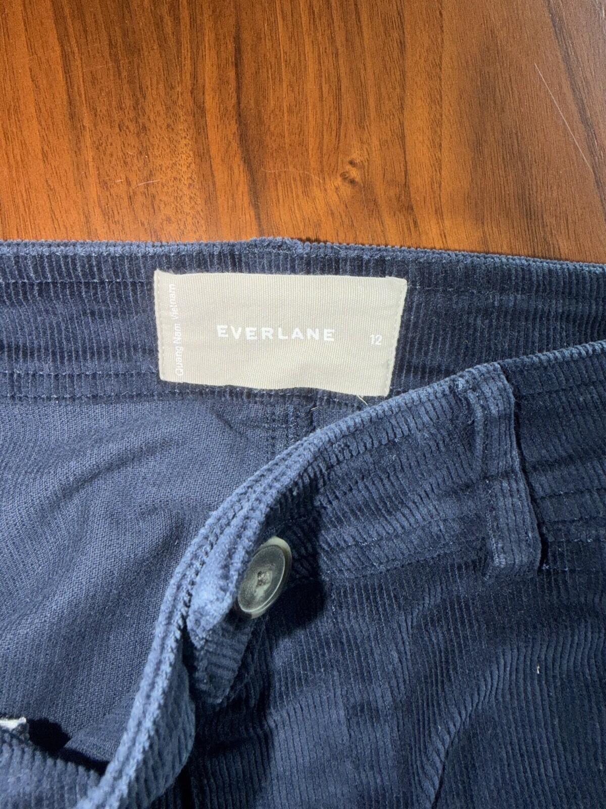 Everlane The Corduroy Wide-Leg Pant Navy Blue - Size 12