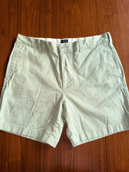 J.Crew Men's 7" Inseam Stretch Chino Shorts in Sage Green Size 34