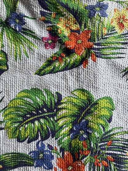 Ralph Lauren Classic Fit Floral Seersucker Button-Up Shirt - Size L