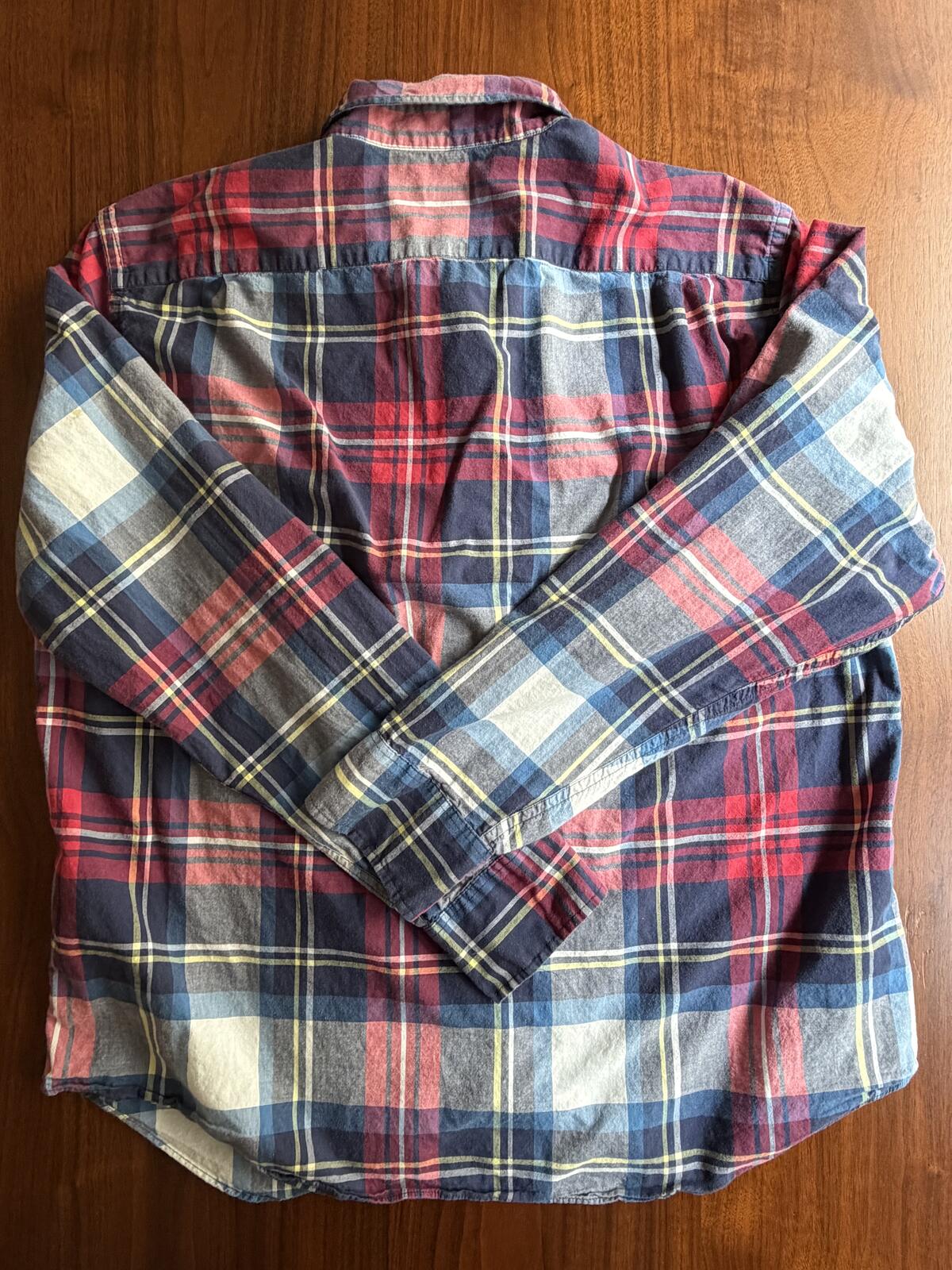 J.Crew Summer Blue & Red Plaid Button-Up Shirt - Size XL