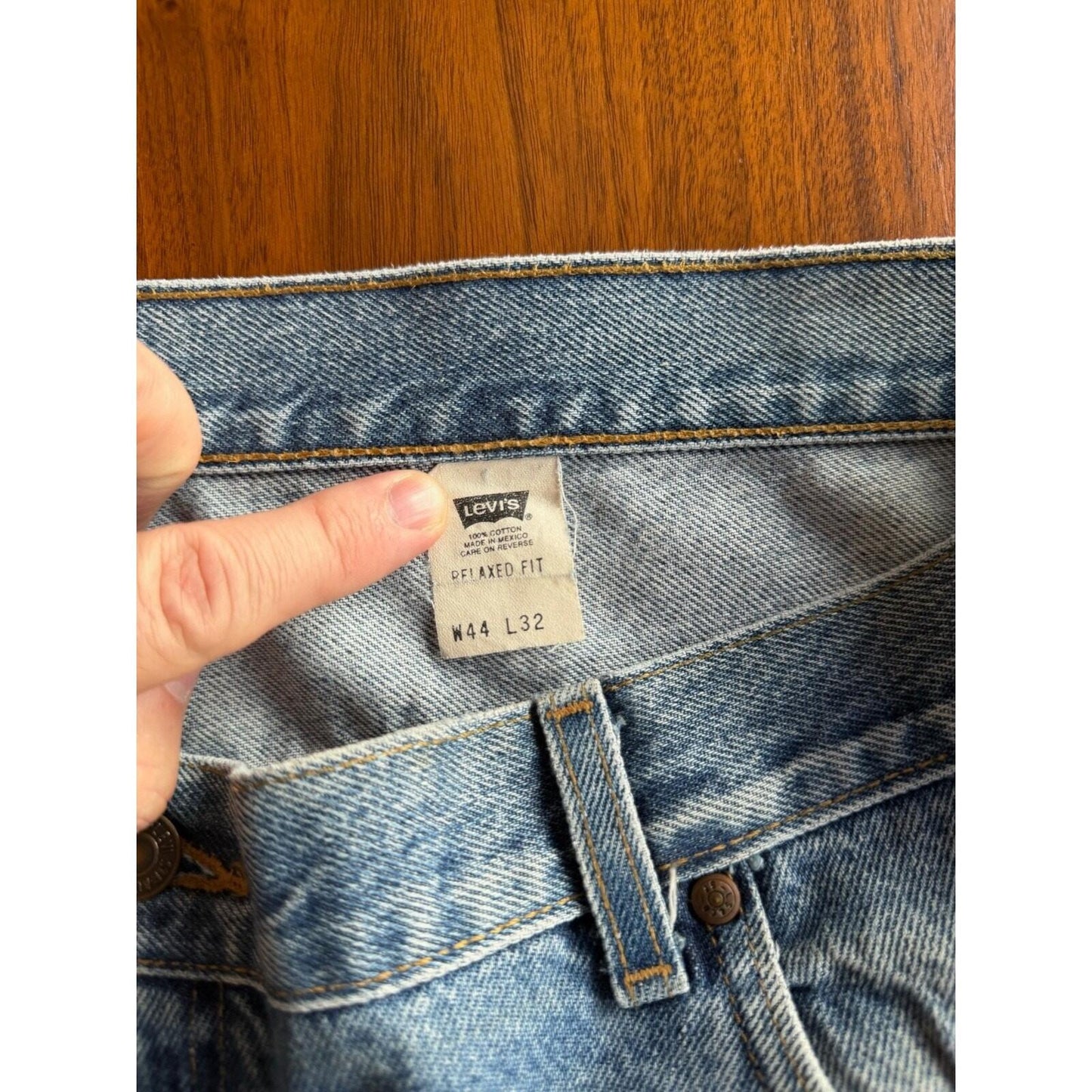 Vintage Levi's 540 Relaxed Fit Jeans Men's Light Wash Denim - Size 44x32