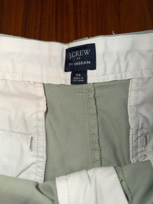 J.Crew Men's 7" Inseam Stretch Chino Shorts in Sage Green Size 34