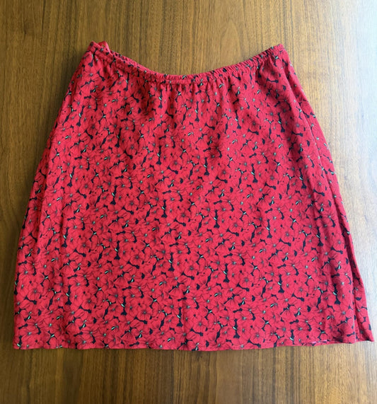 Jones NY Women's Red Floral Print Mini Skirt - Size 27