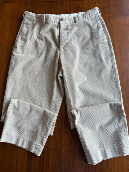 Brooks Brothers 346 Men's Tan Corduroy Pants - W 35 L 30