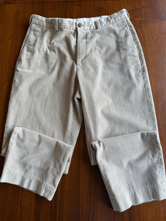 Brooks Brothers 346 Men's Tan Corduroy Pants - W 35 L 30