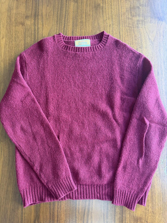 Vintage Jantzen Scotch Tumbler Maroon Wool Sweater - Size L