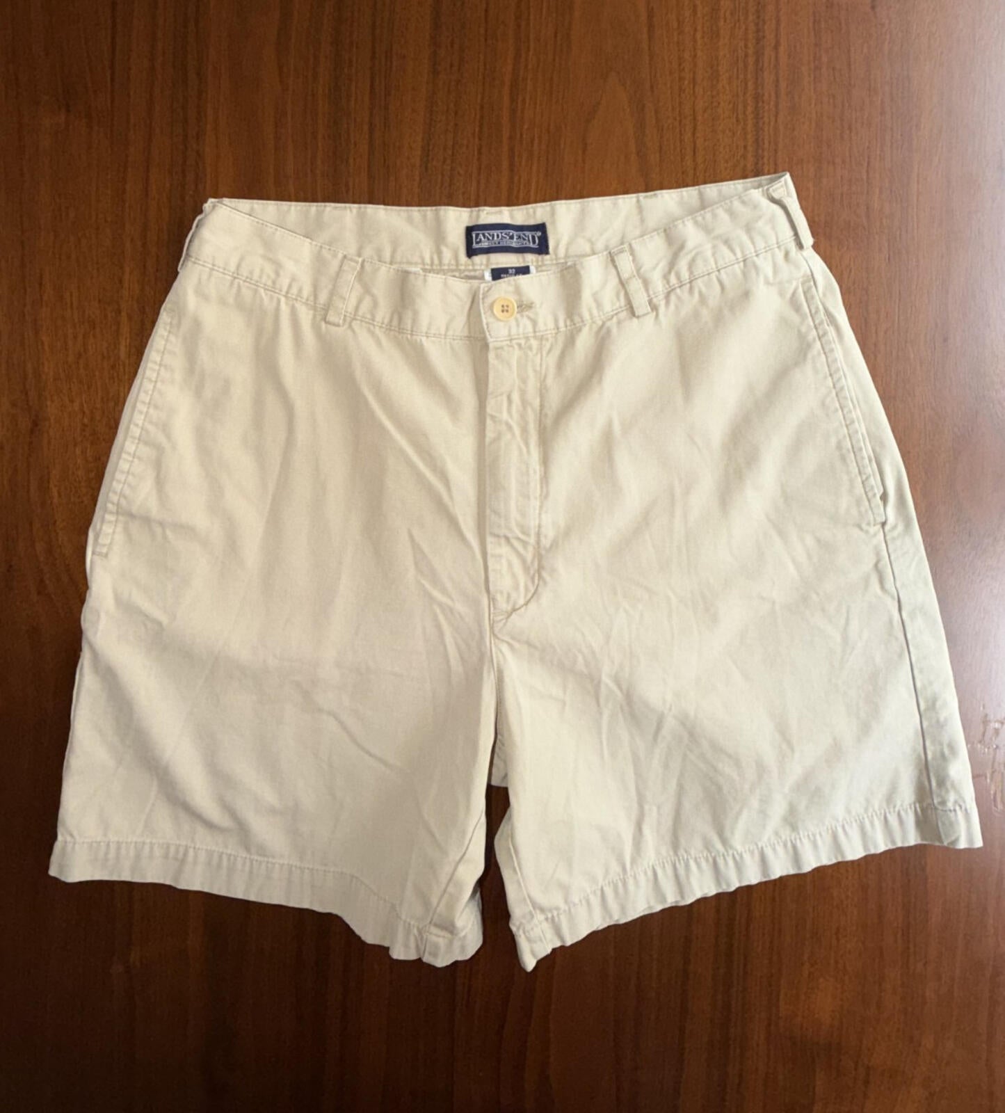 Lands' End Men's Khaki Chino Shorts - Size 32R