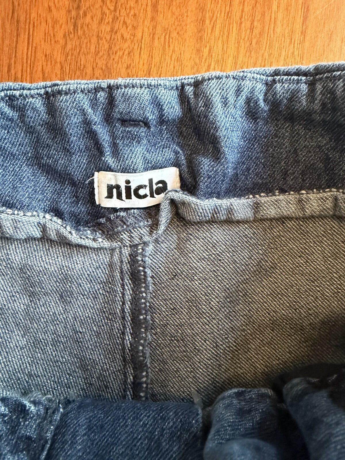 Nicla Women's Blue Denim Pleated High Waisted Shorts - Size 12