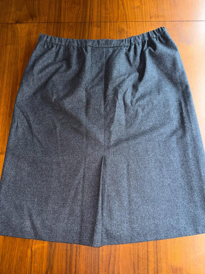 Vintage Pendleton Women's 100% Virgin Wool A-Line Skirt Grey - Size 16.