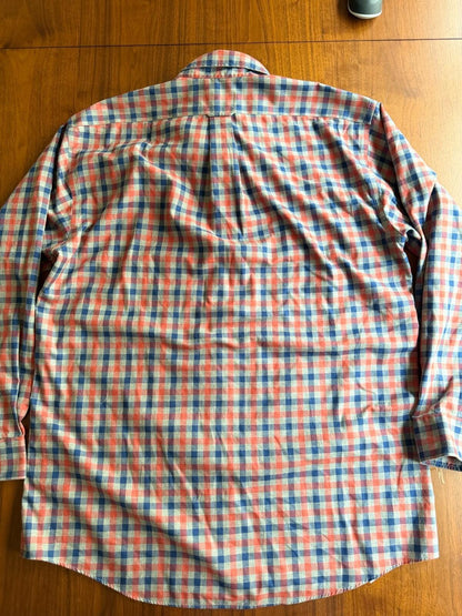 Al Dixon's Men's Plaid Flannel Shooting Shirt with Quilted Shoulder Patch Size L