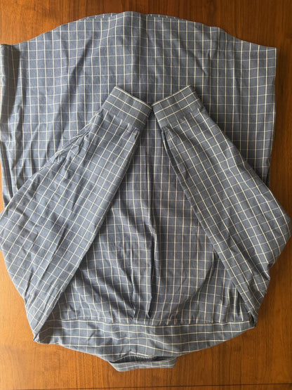 Brooks Brothers Men's Madison Non-Iron Blue Cotton Plaid Shirt - Size XL