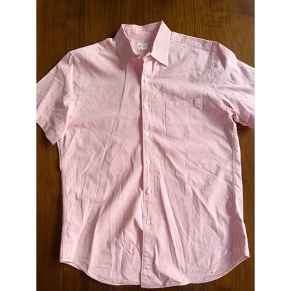 J.Crew Men's Sun-washed Oxford Short-Sleeve Shirt in Pink - Size M