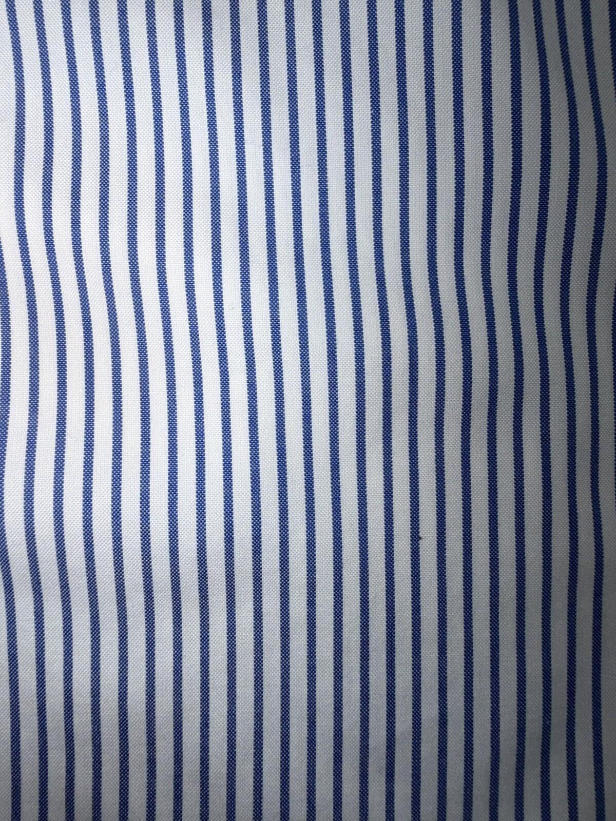 L.L.Bean Men's Wrinkle Resistant Blue Striped Button Down Shirt - Size 16.5-33