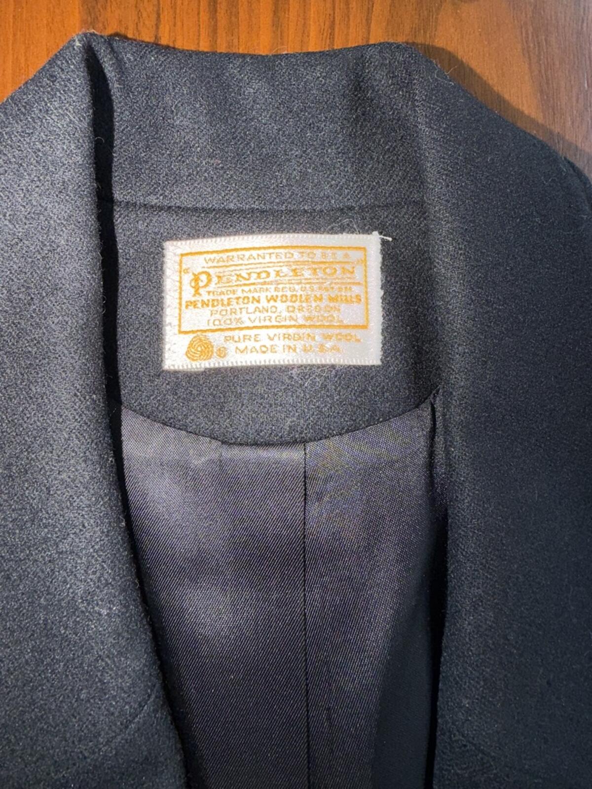 Pendleton Women's Pure Virgin Wool Black Blazer Jacket - Size 4