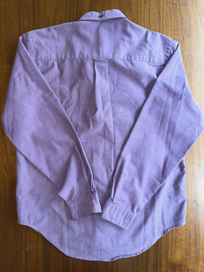 Lands' End Women's Purple Long Sleeve Oxford Button-Up - Size 6