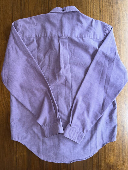 Lands' End Women's Purple Long Sleeve Oxford Button-Up - Size 6