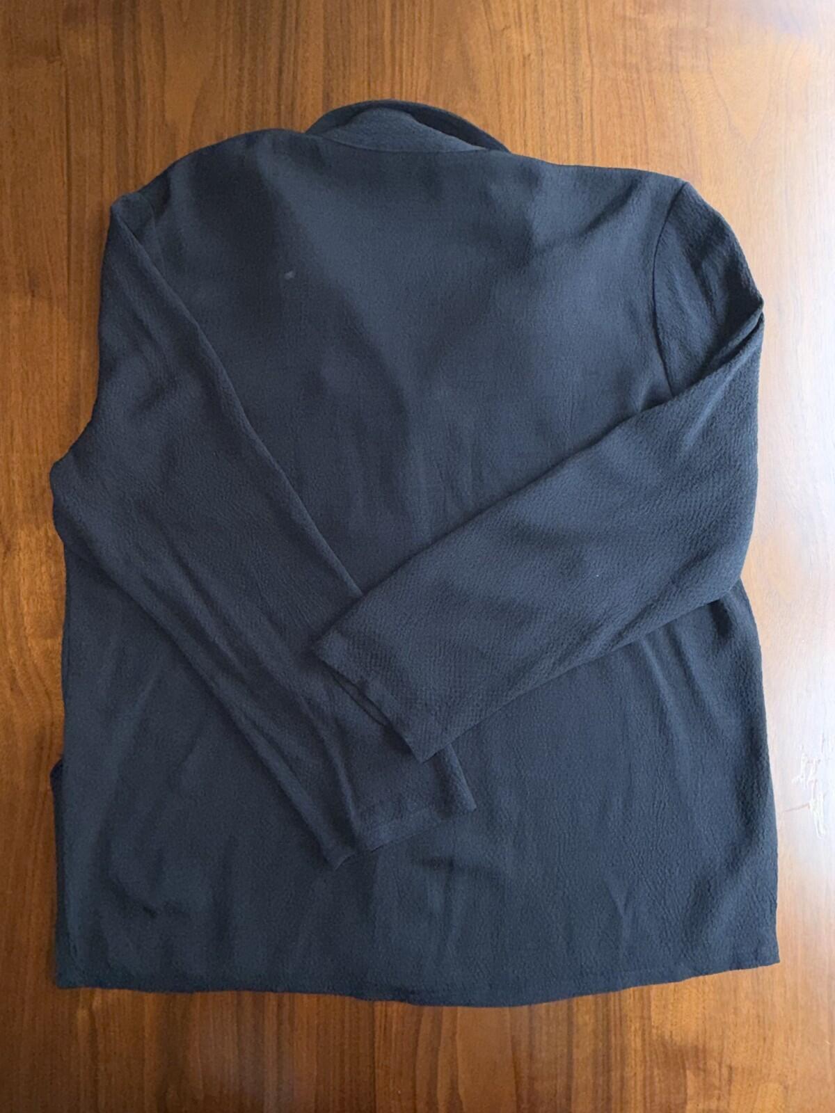 Vintage Harlow Women's Black Textured Blouse - Size S