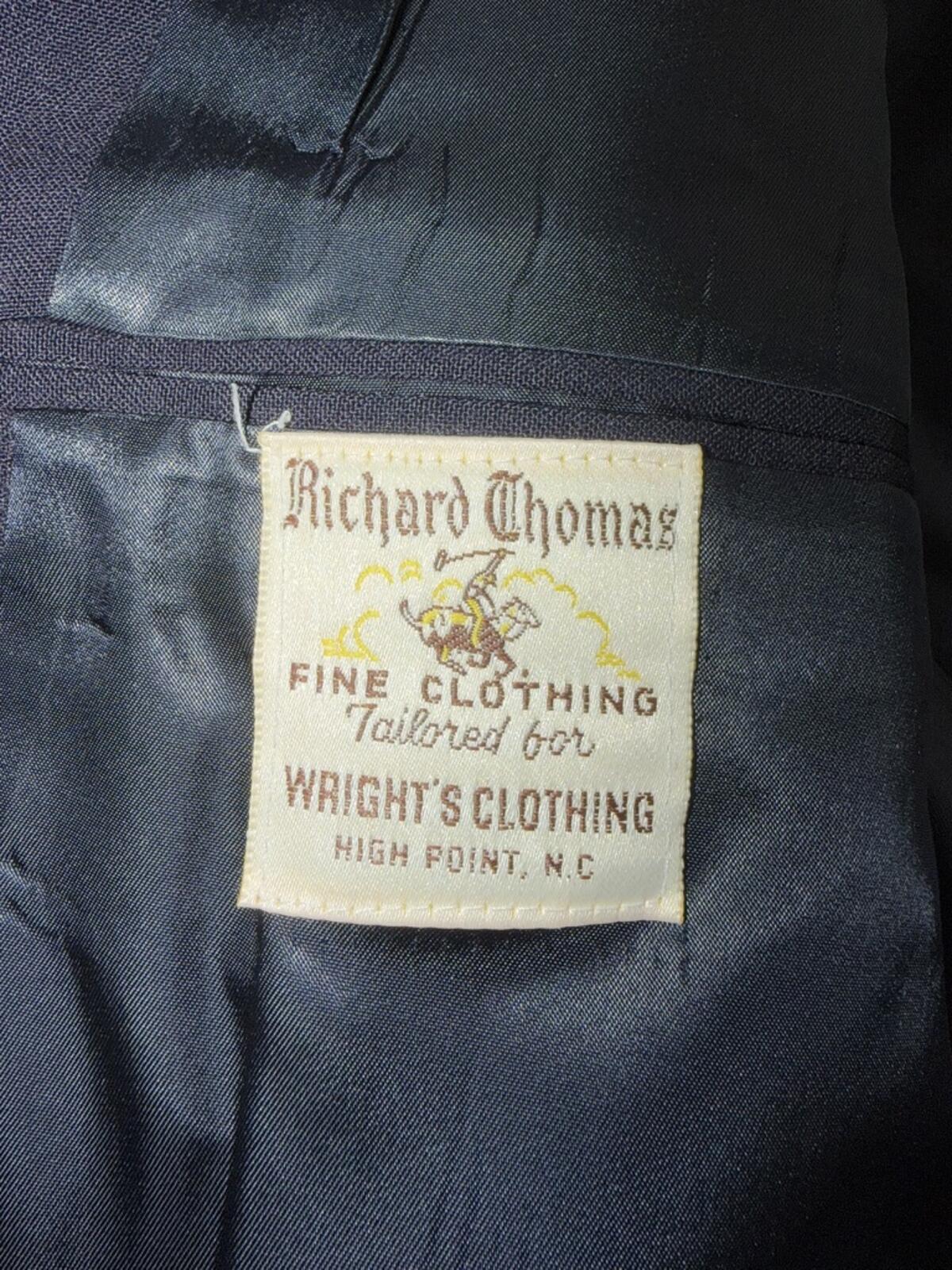 Richard Thomas Navy Blazer Sport Coat by Wright's Clothing - Size 42R