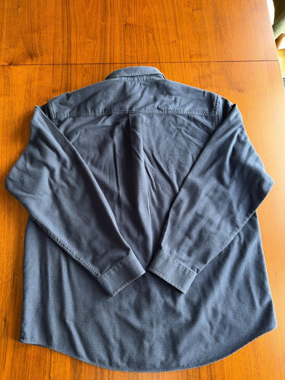 L.L.Bean Men's Traditional Fit Blue Microcheck - Size L