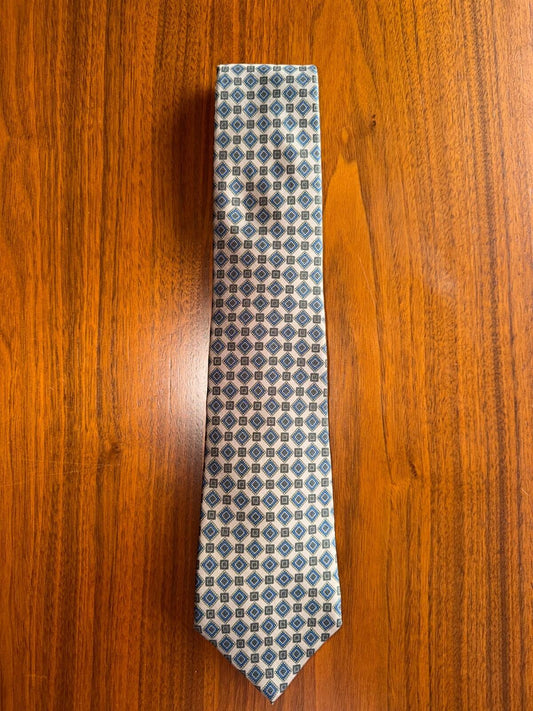 Liberty of London Geometric Medallion Print 100% Silk Tie Made in USA
