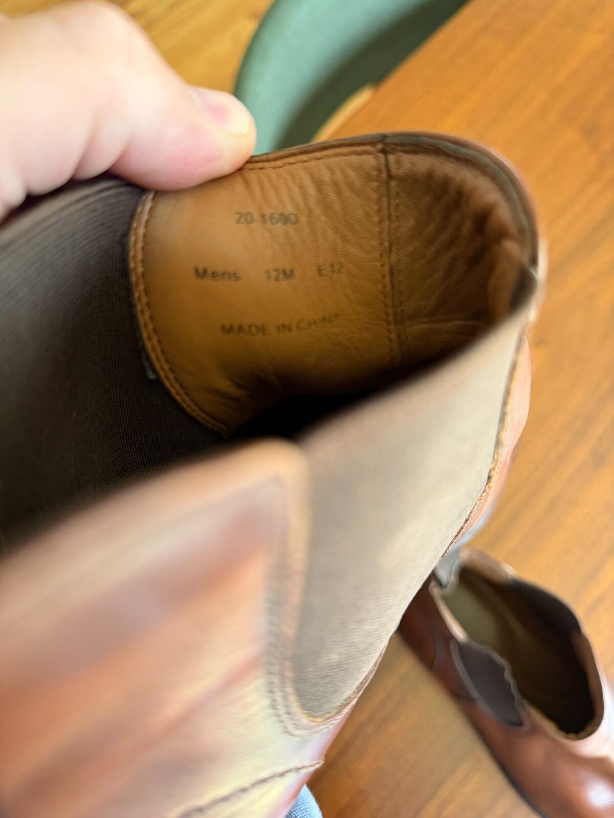 Johnston & Murphy Men's XC4 Stanton Chelsea Boots Brown Leather Size 12