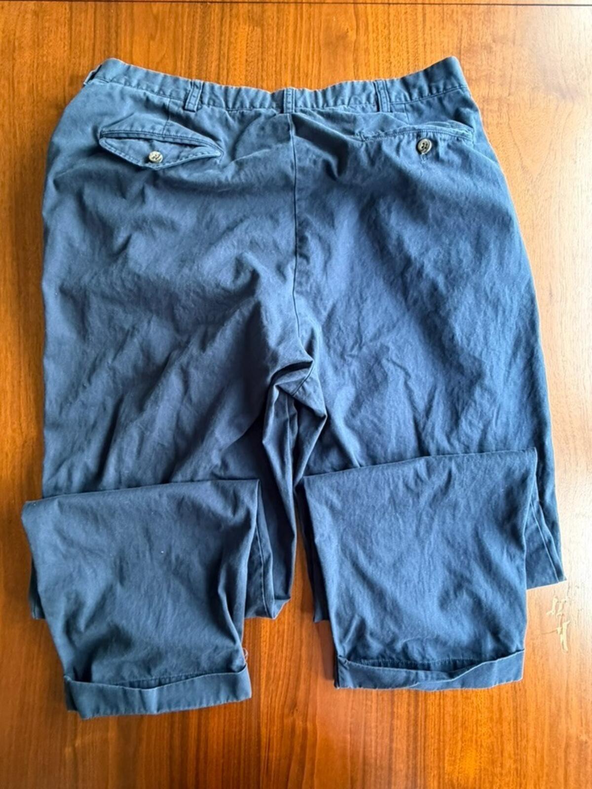 Polo Ralph Lauren Men's Pleated Navy Chinos - Size 36x30
