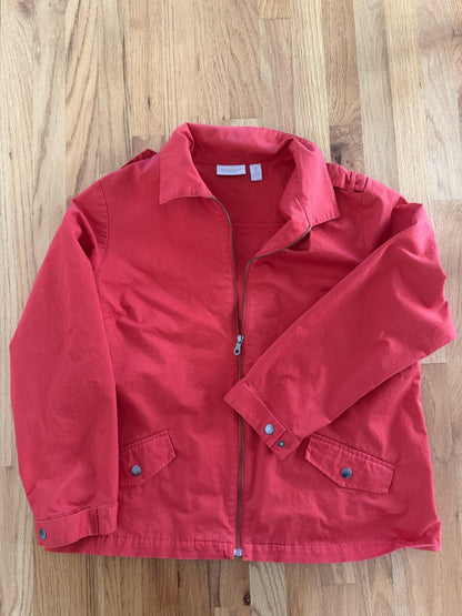 Weekends by Chico's Women's Red Utility Jacket - Size 3