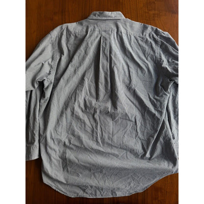 Polo Ralph Lauren Men's Blake Navy and White Gingham Button Down Shirt - Size L