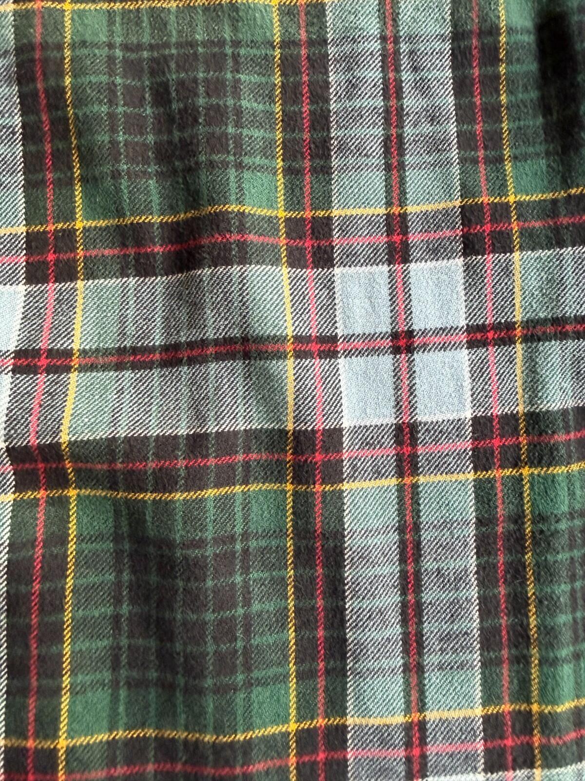 Polo Ralph Lauren Classic Fit Green Plaid Cotton Flannel Button Down Shirt Size S