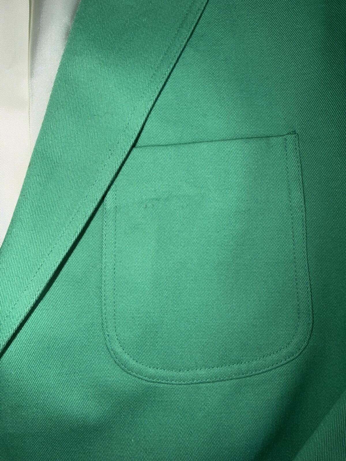 Vintage J.G. Hook Women's Teal Green Two-Button Jacket - Size 12
