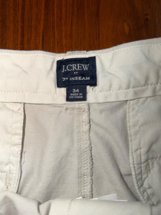 J.Crew Men's 7" Inseam Classic Fit Chino Shorts in Sand - Size 34